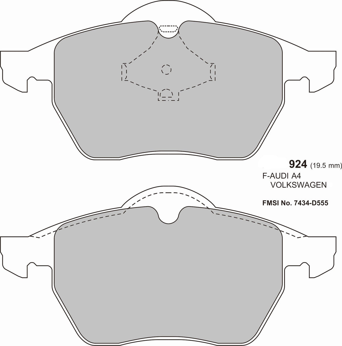 AUDI TT Quattro MK1 1.8 20v Front Performance Brake Pads 0924 PBS Brakes