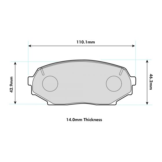 Mazda MX5 (NA) 1.6 115HP (1990-1993) Front Performance Brake Pads 1178 PBS Brakes