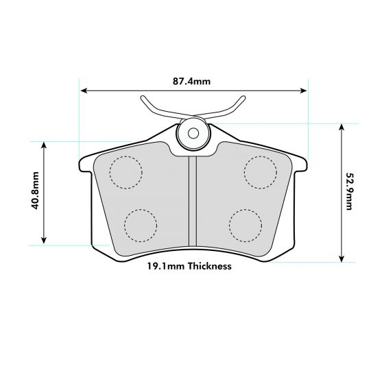AUDI TT Quattro (8N9-8N3) 3.2 24v 2003-2006 Rear Performance Brake Pads 1192 PBS Brakes