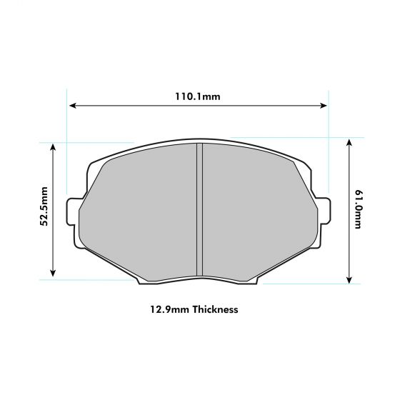 Mazda MX5 (NA) 1.8 131HP (1993-1997), 1.8 130HP (1994-1998) Front Performance Brake Pads 1282 PBS Brakes