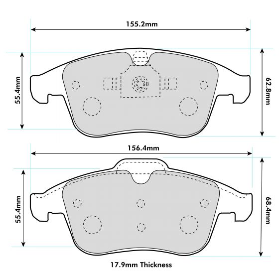Renault Clio MK4 RS 200/220 1.6 Front Performance Brake Pads 1765 PBS Brakes