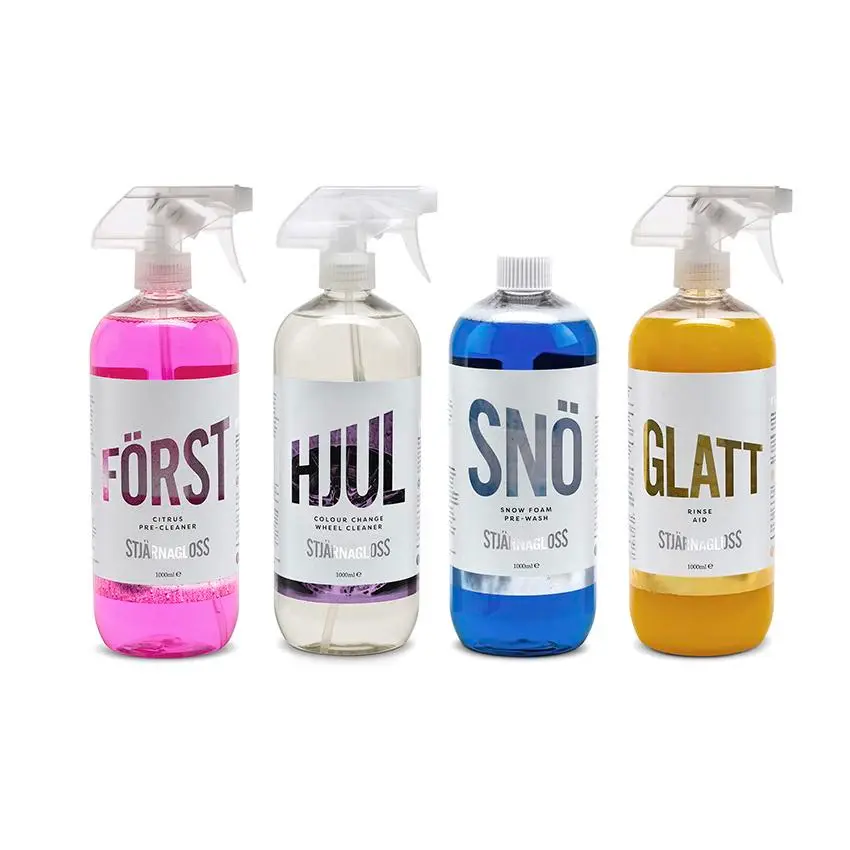 Stjarnagloss 1L Hero Bundle - Snow foam, rinse aid, wheel cleaner and pre-wash Stjarnagloss