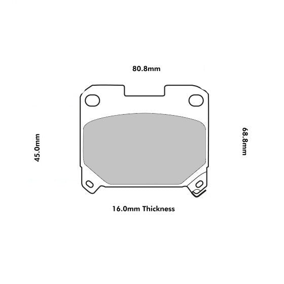 Toyota SUPRA Rear Performance Brake Pads 0606 PBS Brakes