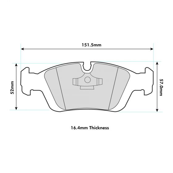 BMW E36 from 316i to 328i (not 323i 2.5) Front Pads 8001 PBS Brakes