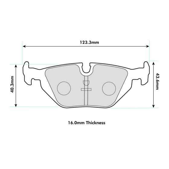 BMW All E36 Rear (excluding M3) Performance Brake Pad 8002 PBS Brakes