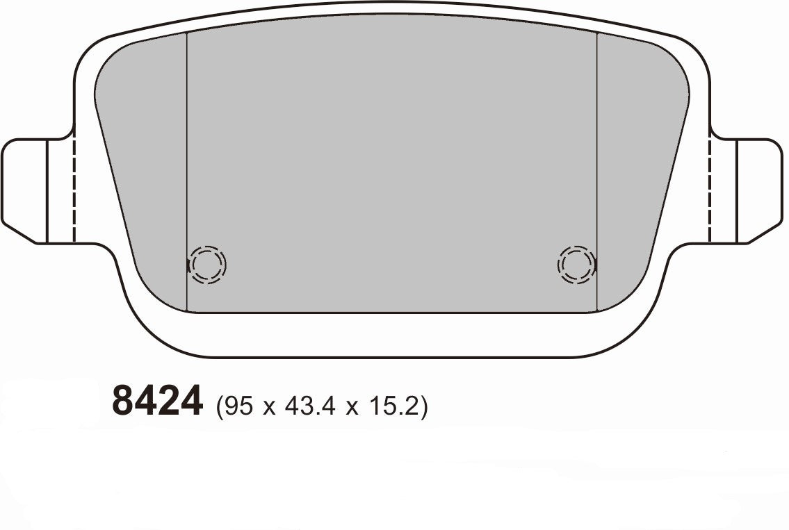 Ford focus RS MK2 PBS Rear Pads 8424 PBS Brakes