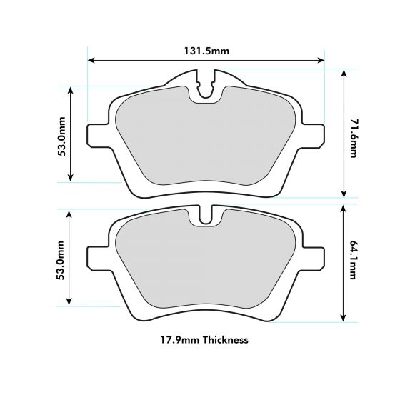 MINI R50 to R61 Front Performance Brake Pads 8471 PBS Brakes