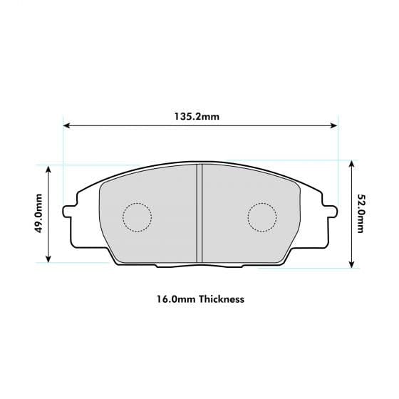 Honda Civic Ep3 Front Performance Brake Pads 0991 PBS Brakes