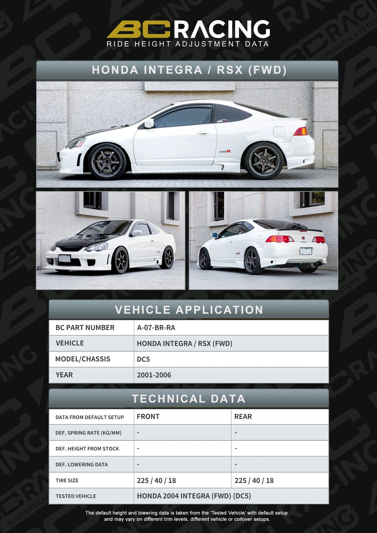 BC Racing BR Series - Honda Integra DC5/RSX (2001-2006)
