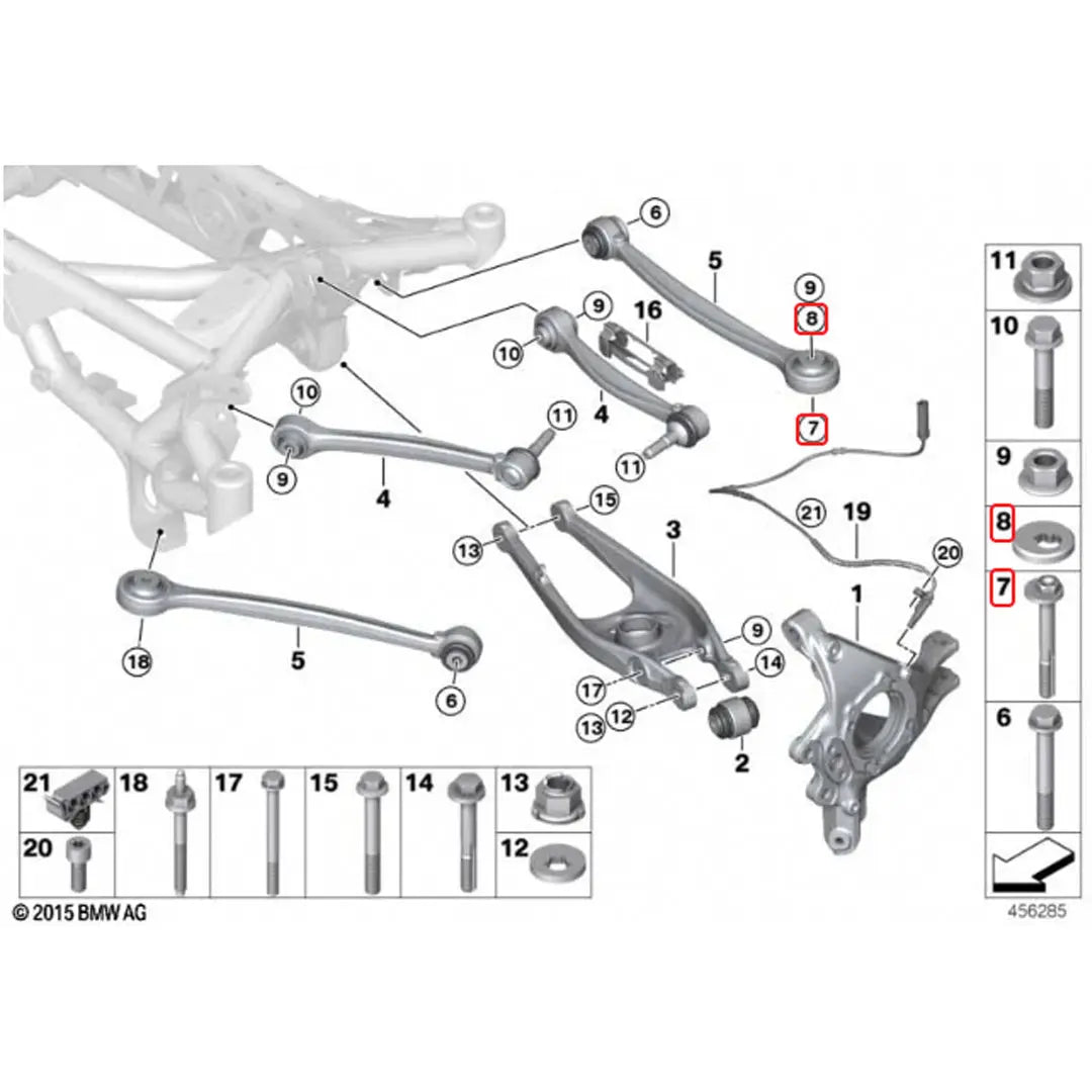 BMW M2 / M3 / M4 F8X & G8X Rear Toe Lockout Shims – Alignment Lock Kit | XC3 Engineering XC3 Engineering