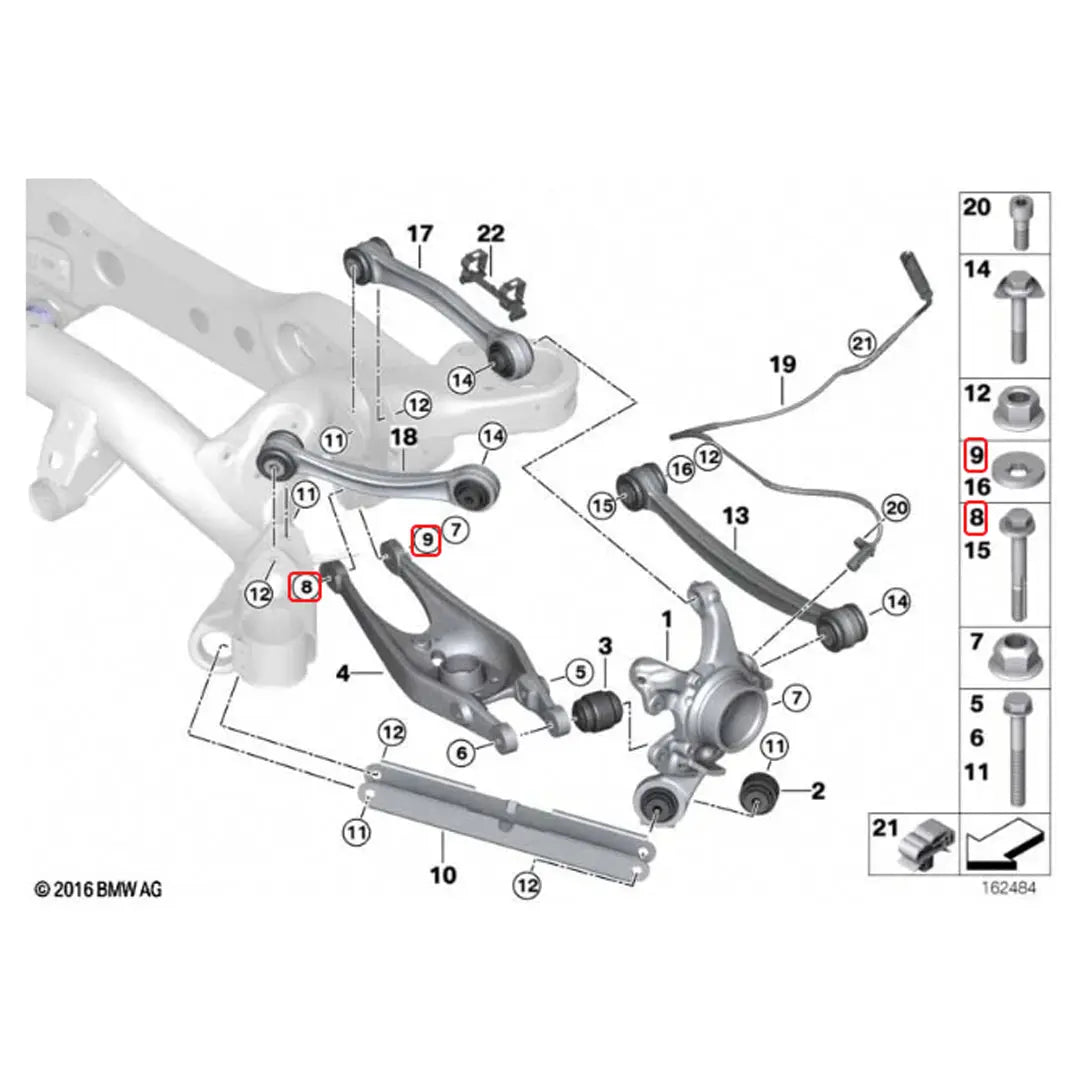 BMW M3 E9X E92 Camber Lockout Shims | XC3 Engineering XC3 Engineering