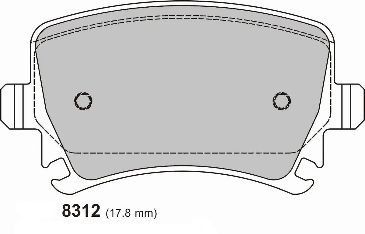 AUDI, SEAR, SEAT, SKODA, VW PBS Rear Performance Brake Pads cross ref Ferodo FCP1636 8312 PBS Brakes