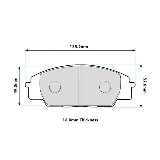 Honda Civic Ep3 Front Performance Brake Pads 0991 PBS Brakes