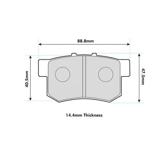 Honda Civic Ep3 Rear Performance Brake Pads 1142 PBS Brakes