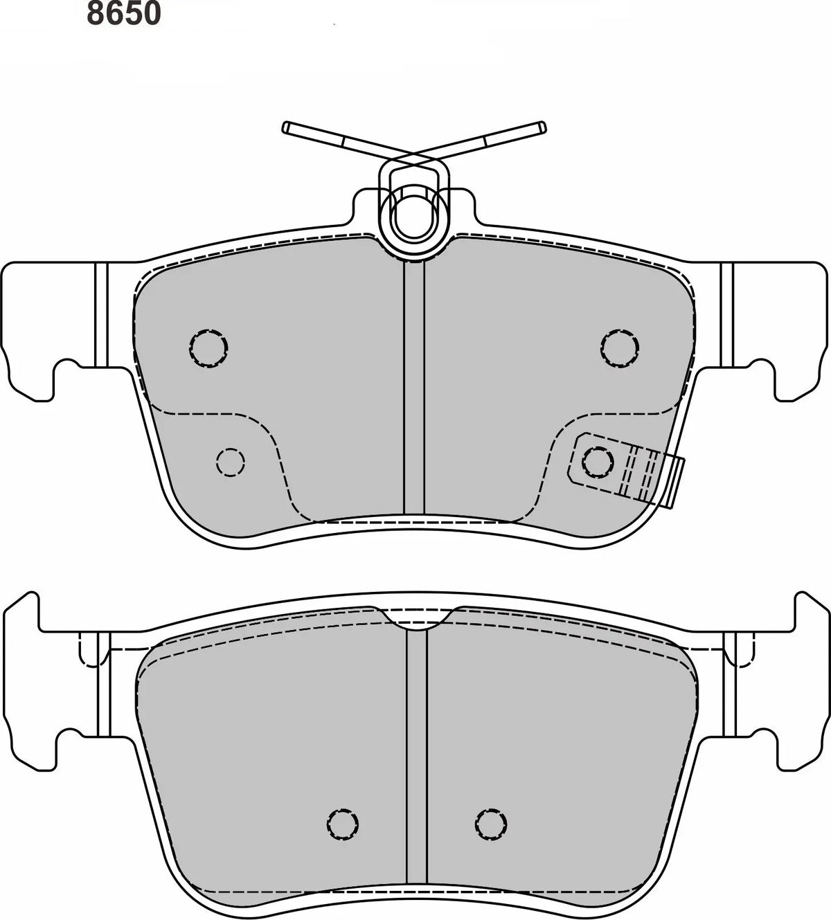 Honda Civic FK8 Rear Performance Brake Pads 8650 PBS Brakes