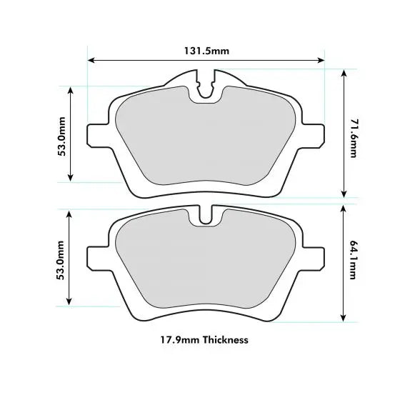 MINI R50 to R61 Front Performance Brake Pads 8471 PBS Brakes