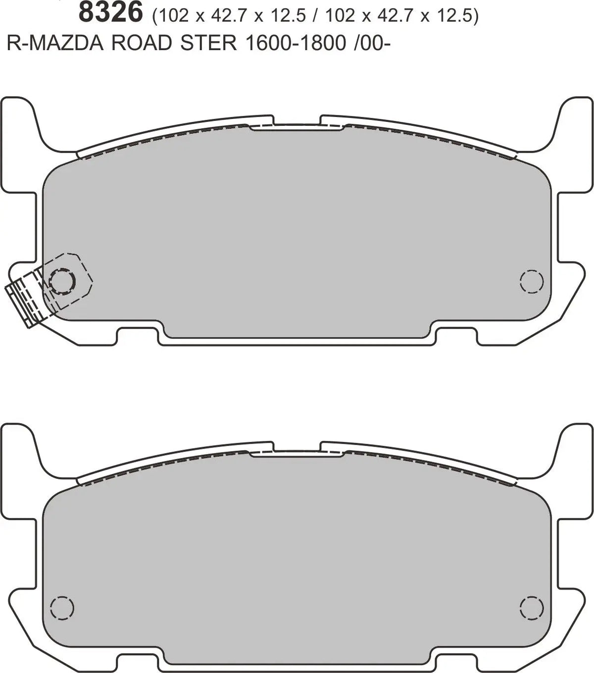 Mazda MX5 (NB) SVT Sport / MazdaSpeed Rear Performance Brake Pads 8326 PBS Brakes