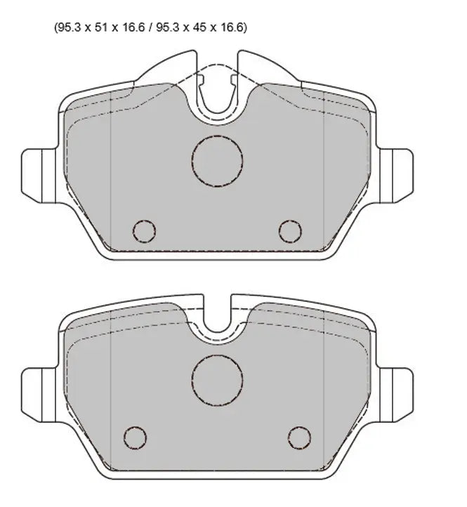 BMW one series Rear Pads 8331PR PBS Brakes