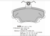 205 GTI / Clio 2.0 Williams 16V PBS ProRace Performance Brake Pads 8456 PBS Brakes