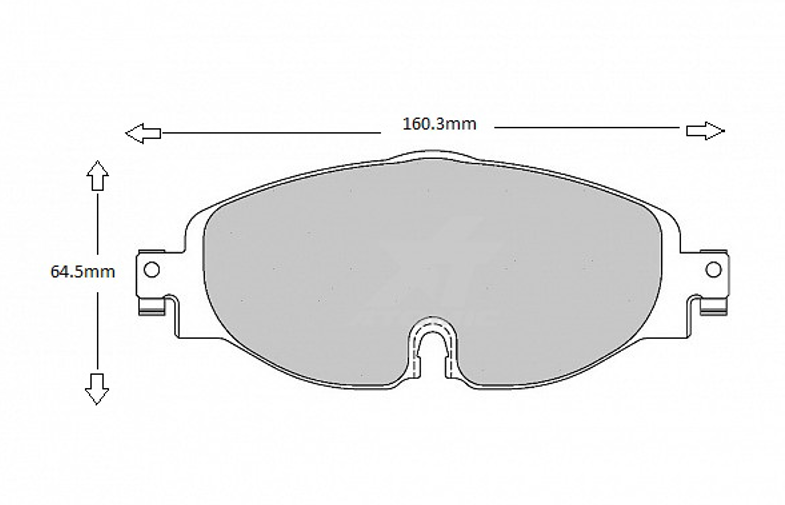 AUDI, SEAR, SEAT, SKODA, VW Front PBS 8638 Performance Brake Pads cross ref Ferodo FCP4433 PBS Brakes