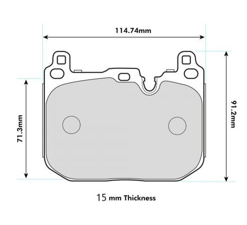 MINI (F56) (F55)John Cooper Works CC 1998 KW 170 Front Pads 8685 15mm thick PBS Brakes
