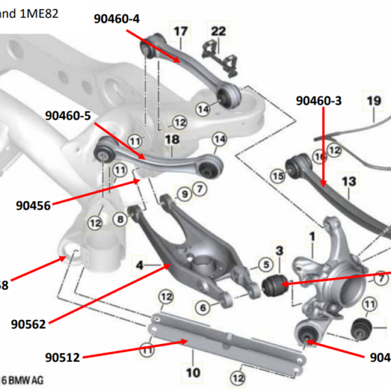 Millway Motorsport Uniball Rear Trailing Arm Bushings (E82 1M/E9X M3, E8X 1 Series, E9X 3 Series)