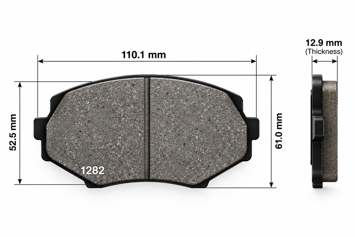 Mazda MX5 (NB) - PBS Brake Pads - 1.6 / 1.8 Non Sport Front Performance Pads 1282 PBS Brakes