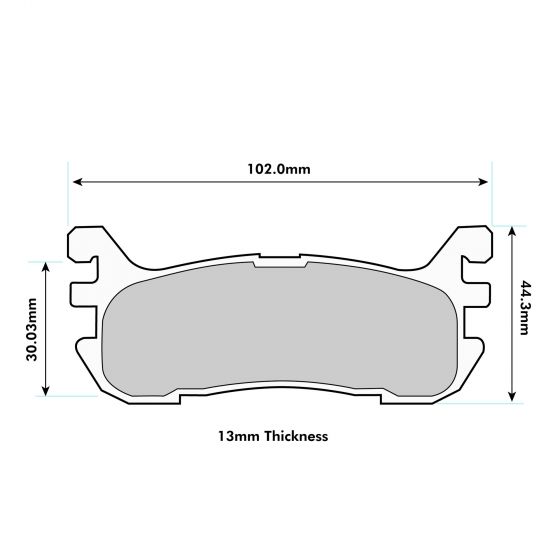 Mazda MX5 (NB) 1.6 / 1.8 Non Sport Rear Performance Brake Pads 1283 PBS Brakes