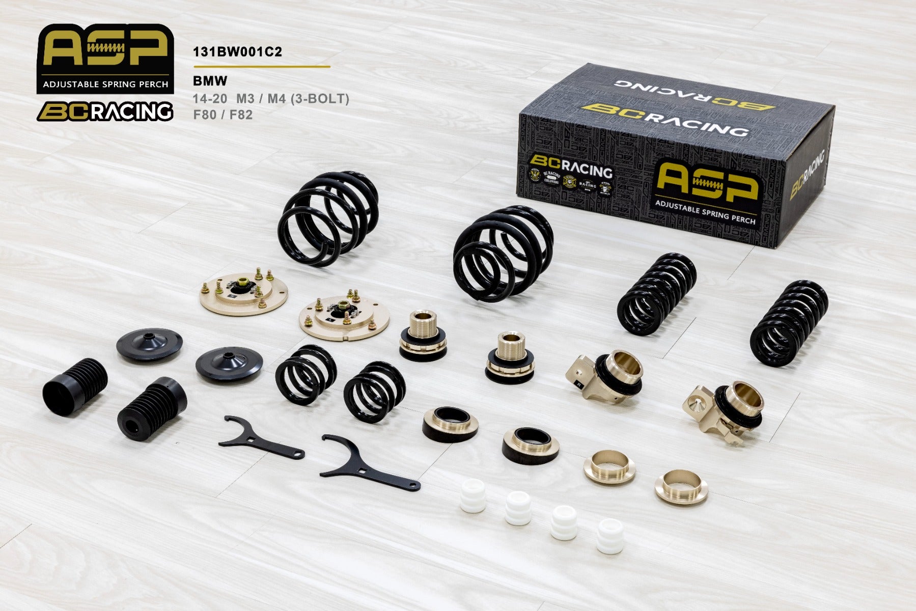 BC Racing ASP Suspension - BMW 3/4 Series F80 F82 M3 M4 (2014-2018) (3-Bolt Top Mount)