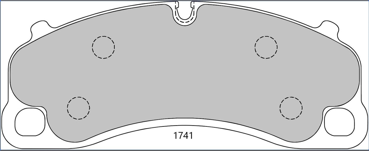Porsche 991.2 GT3 4.0 RS with steel discs Front Performance Brake Pads 1741 PBS Brakes