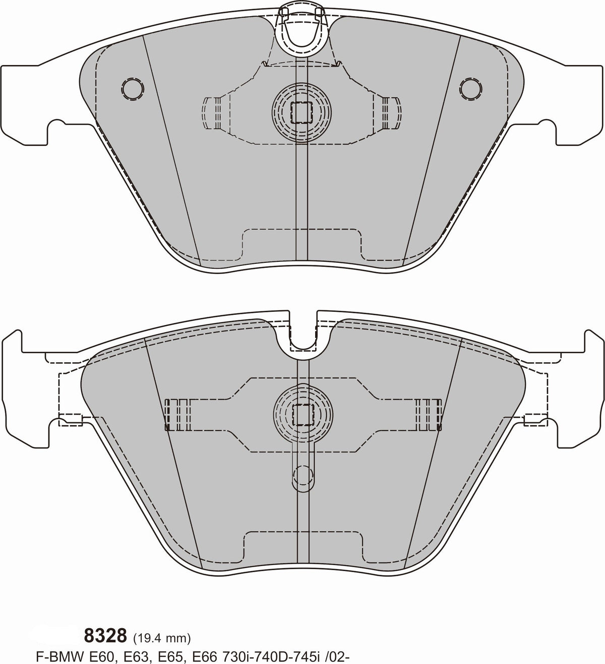 BMW E92 M3 /335i E90 335i PBS ProRace Front Pads 8328 PBS Brakes
