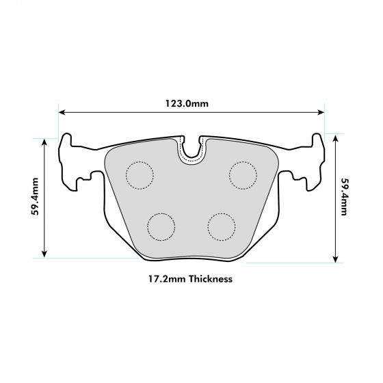 BMW M3 E46  Rear Performance Brake Pads 8422 PBS Brakes