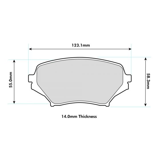 Mazda MX5 MK3 (NC) Race Brake Pads - 1.8 / 2.0 Front Performance Pads PBS Brakes