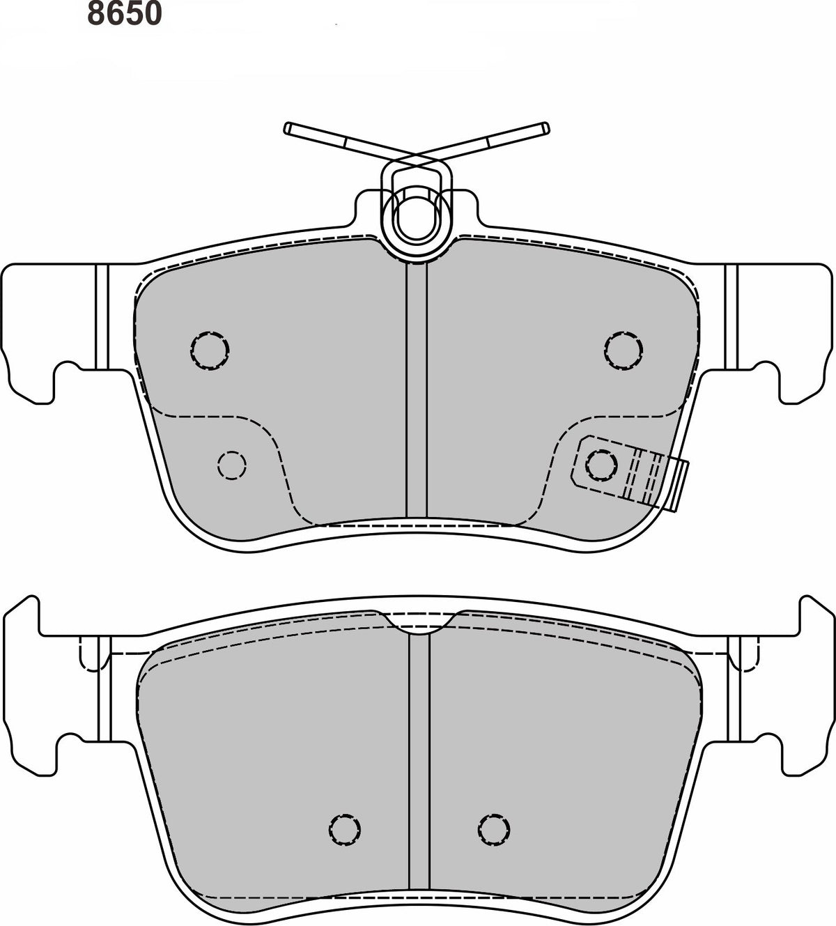 Honda Civic FK8 Rear Performance Brake Pads 8650 PBS Brakes