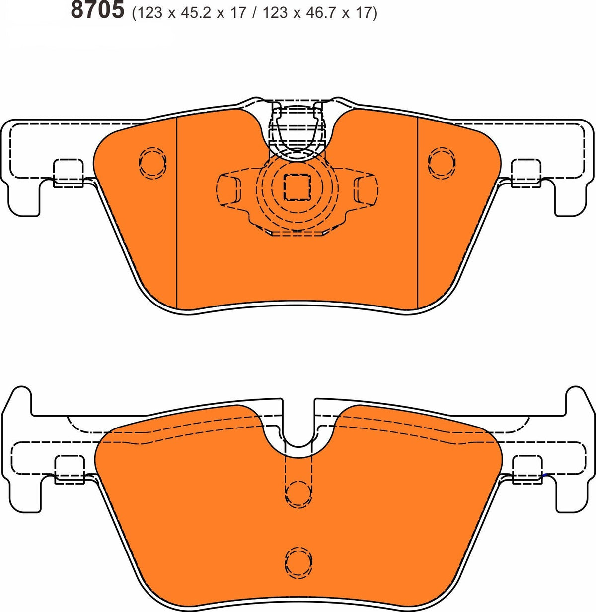 BMW F20/F21 114/116/118 BMW BRSCC Supercup Rear Performance Brake Pads  8705 PBS Brakes