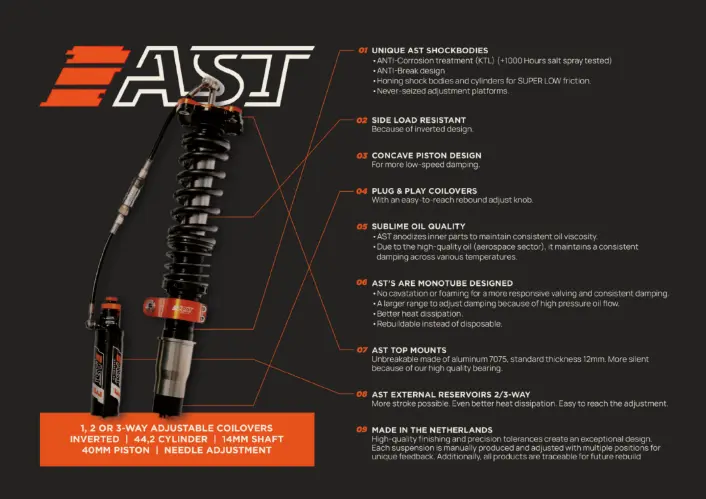 AST 5200 Series Coilovers - BMW Applications AST Suspension