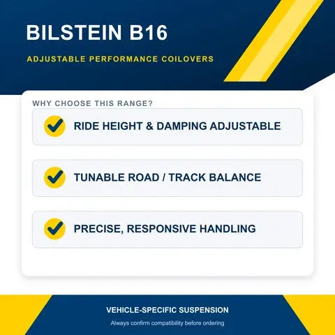 Bilstein B16 Height- and Damping-Adjustable Coilover Kit (48-244428) - BMW Mini (F56)6 PSS10 Bilstein