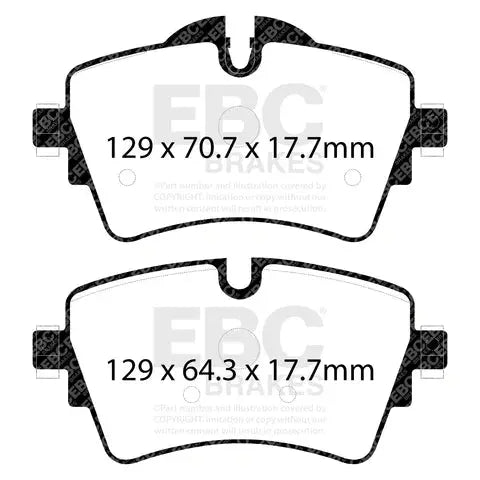 EBC Greenstuff 2000 Series Sport Brake Pad Set (Front) (DP22227) EBC Brakes
