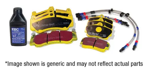 EBC Performance Pack Pad & Line Kit with Yellowstuff Pads (Front / Rear) (PLK1975) EBC Brakes