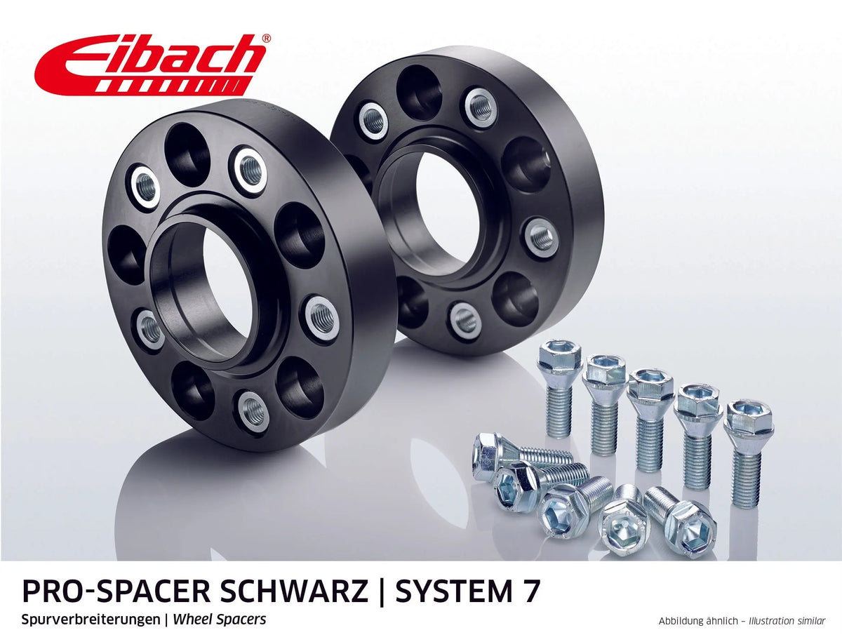 Eibach Pro-Spacer Kit (Pair Of Spacers) 25mm Per Spacer (System 7) S90-7-25-052-B (Black) Eibach Shop