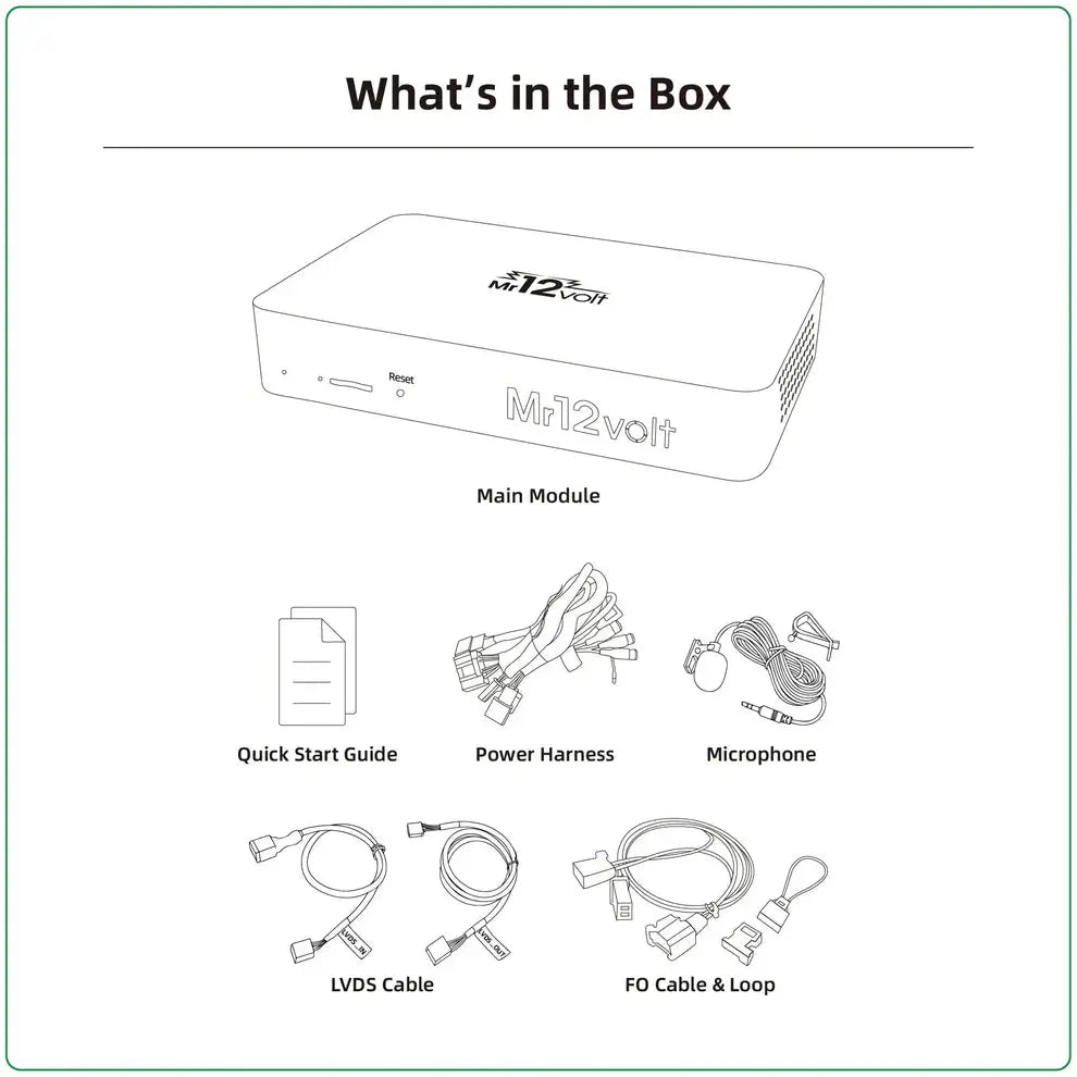 Mr12Volt MOST Bus BMW CCC M-ASK CarPlay & AA Interface - BMW E9X 3 series | E6X 5 | 6 Series | X5 E70 | X6 E71 | Mini R56 | Mini R57 | Mini R58 | Mini R59 Mr12Volt