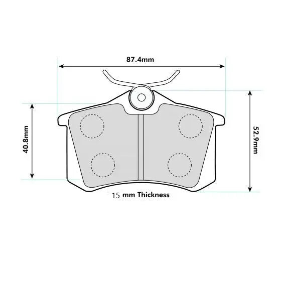 AUDI TT Quattro 1.8 20v  Rear Performance Brake Pads 0974 PBS Brakes