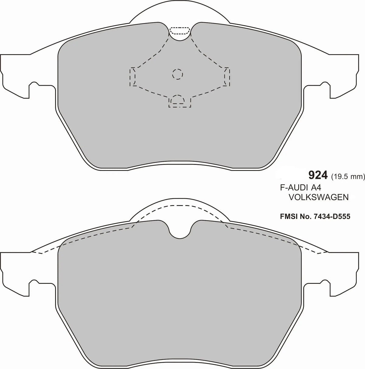 AUDI TT Quattro MK1 1.8 20v Front Performance Brake Pads 0924 PBS Brakes