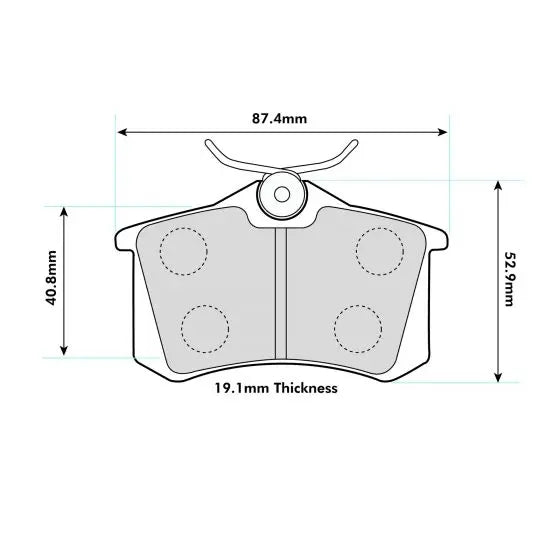 AUDI TT Quattro (8N9-8N3) 3.2 24v 2003-2006 Rear Performance Brake Pads 1192 PBS Brakes