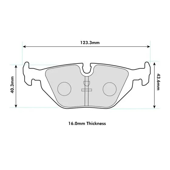 BMW All E36 Rear (excluding M3) Performance Brake Pad 8002 PBS Brakes