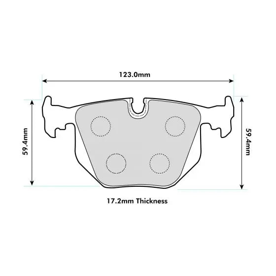 BMW M3 E46  Rear Performance Brake Pads 8422 PBS Brakes