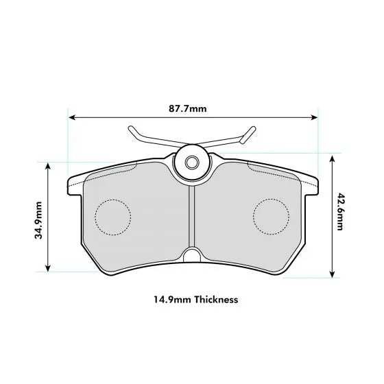 Ford Fiesta Mk7 1.0 EcoBoost Rear Performance Brake Pads 8171 PBS Brakes