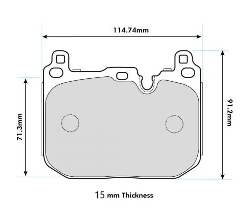 MINI Clubman (F54), JCW (F55, F56), Convertible (F57), Countryman (F60) Front Performance Brake Pads 8685 15mm thick PBS Brakes