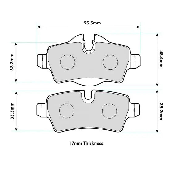MINI Rear Performance Brake Pads 8472 PBS Brakes