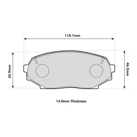 Mazda MX5 (NA) 1.6 115HP (1990-1993) Front Performance Brake Pads 1178 PBS Brakes